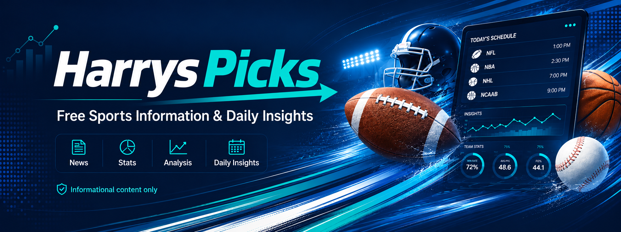 Harrys Picks sports analysis, schedules, statistics, and daily insights